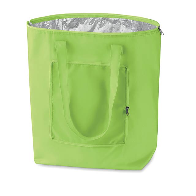 Foldable cooler shopping bag - lime
