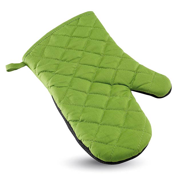 Kitchen mitten with rubber - green