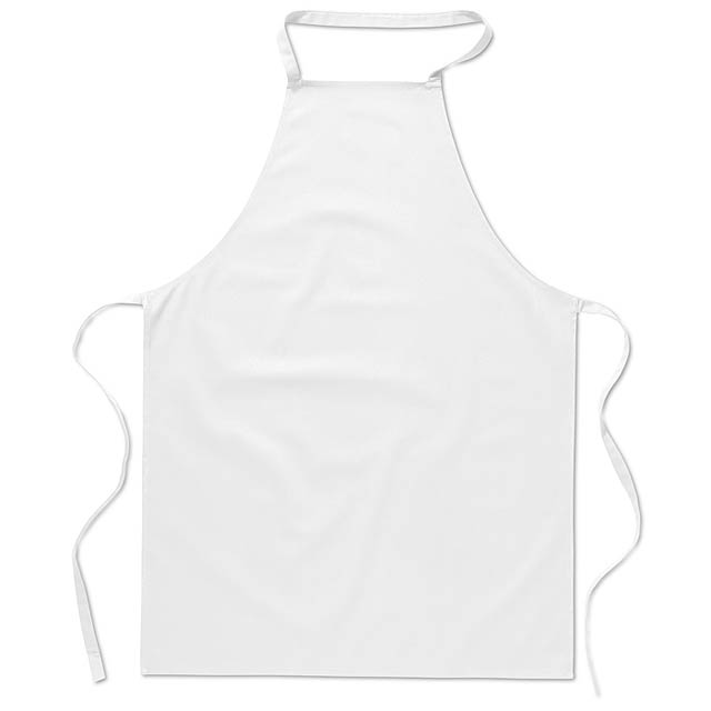Kitchen apron in cotton - white