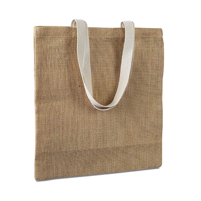 Jute shopping bag - beige