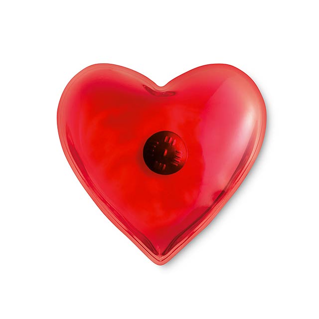 Hand warmer in heart shape - red