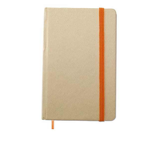 Recycled material notebook - orange