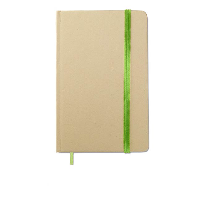 Recycled material notebook - lime