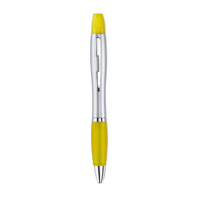 Plastové pero 2 v 1  - žlutá