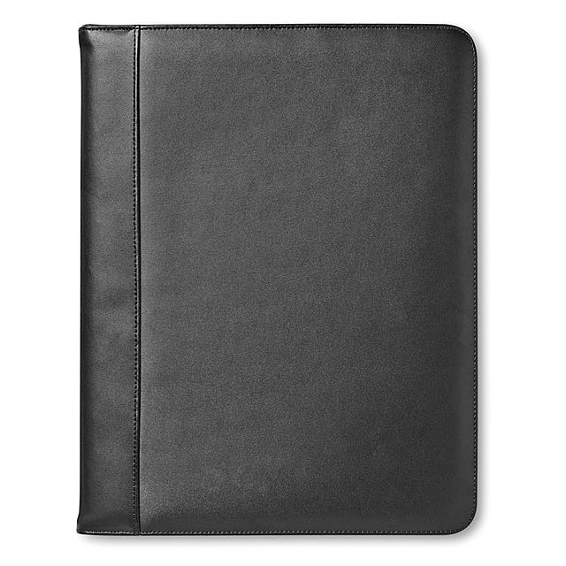 A4 bonded-leather portfolio - black