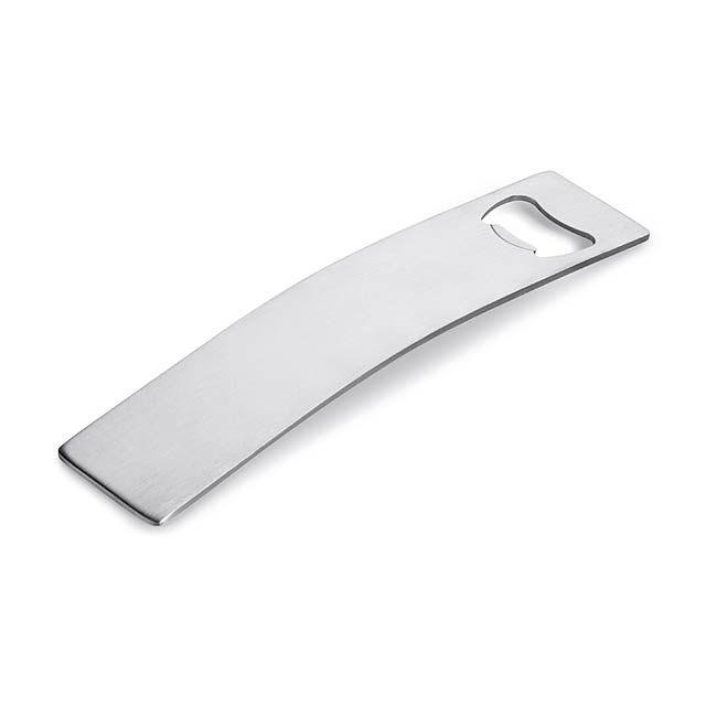 Stainless steel bottle opener - matt silver