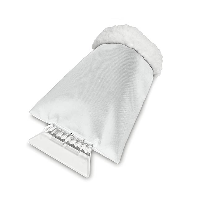 Car ice scraper w/ mitten      MO7780-06 - white