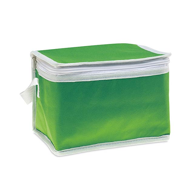 Non-woven 6 can cooler bag  - green