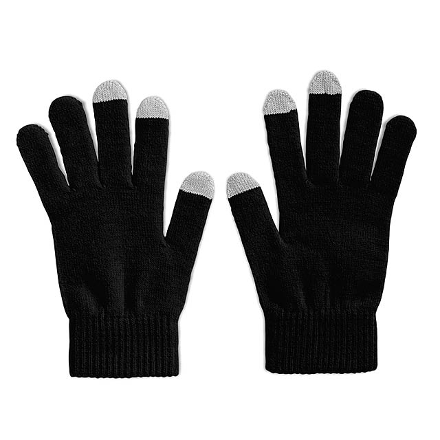 Tactile gloves for smartphones  - black