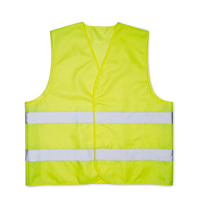 Knitted material waistcoat  - yellow