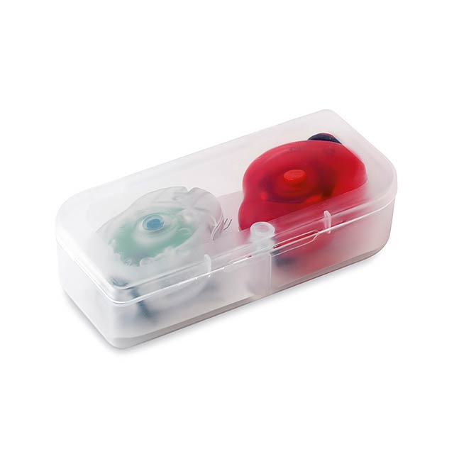  2 bicycle lights in PP box  - multicolor