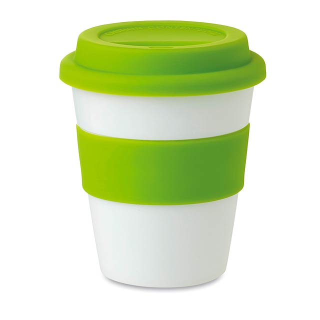 PP tumbler with silicone lid - green