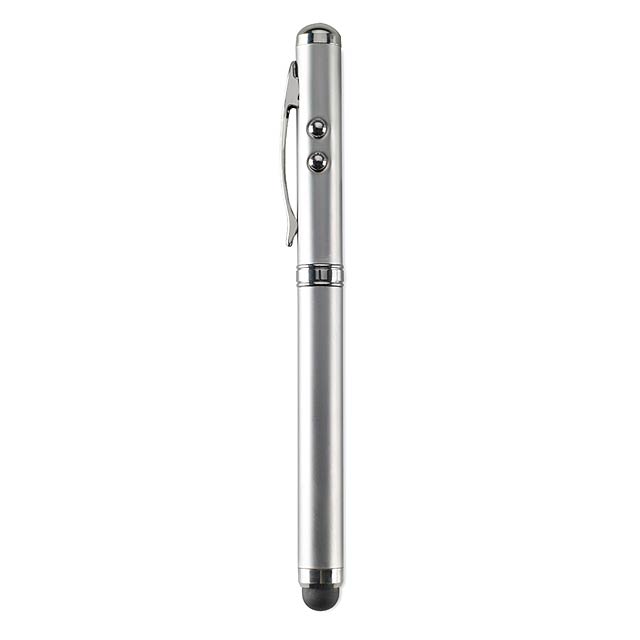 Laser pointer touch pen  - matt silver