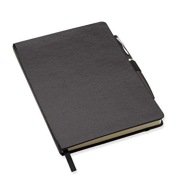 A5 notebook with pen MO8108-03 - black