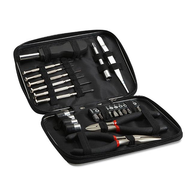 26 pcs tool in aluminum case MO8241-03 - black