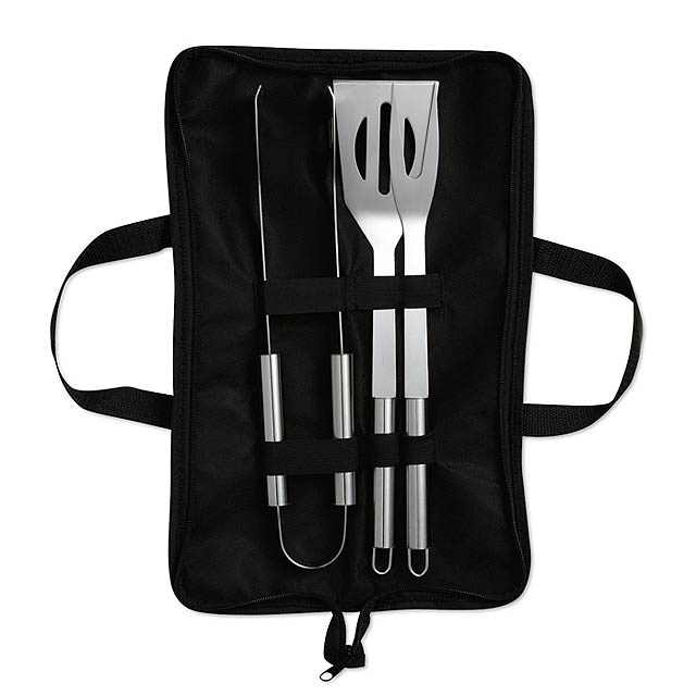 3 BBQ tools in pouch MO8290-03 - black