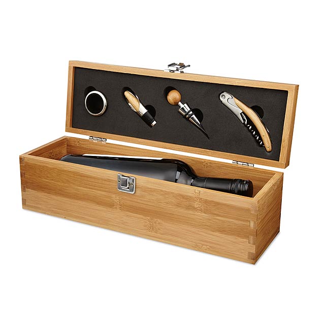 Wine set in bamboo box MO8293-40 - wood