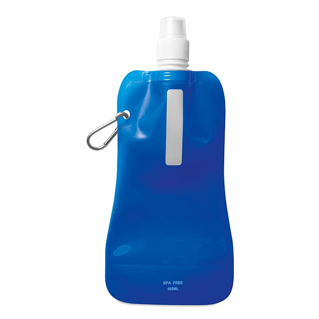 Skládací láhev na vodu  - transparentní modrá