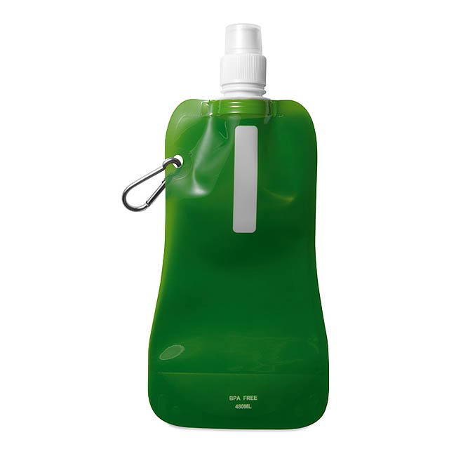 Foldable water bottle MO8294-24 - transparent green
