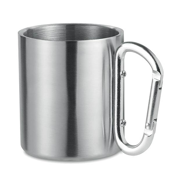 Metal mug & carabiner handle   MO8313-16 - matt silver