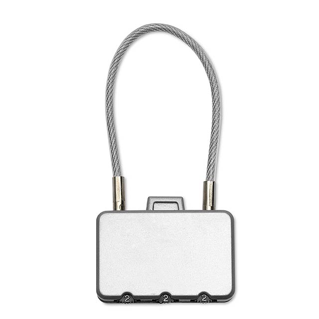 Suitcase lock with 3 digit combination.  - matt silver - foto