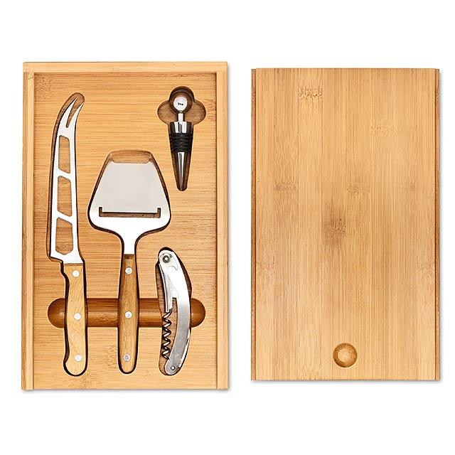 Käse und Wein-Set MO8416-40 - Holz