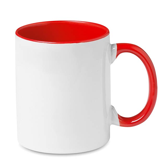 Coloured sublimation mug MO8422-05 - red