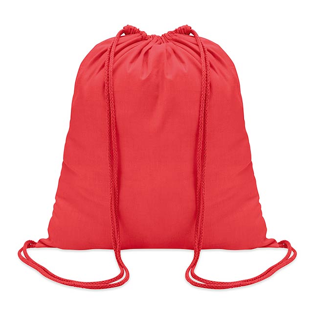 Cotton 100 gsm drawstring bag  - red