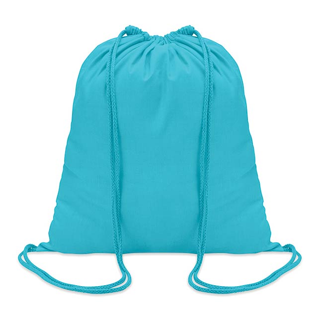 Cotton 100 gsm drawstring bag  MO8484-12 - turquoise