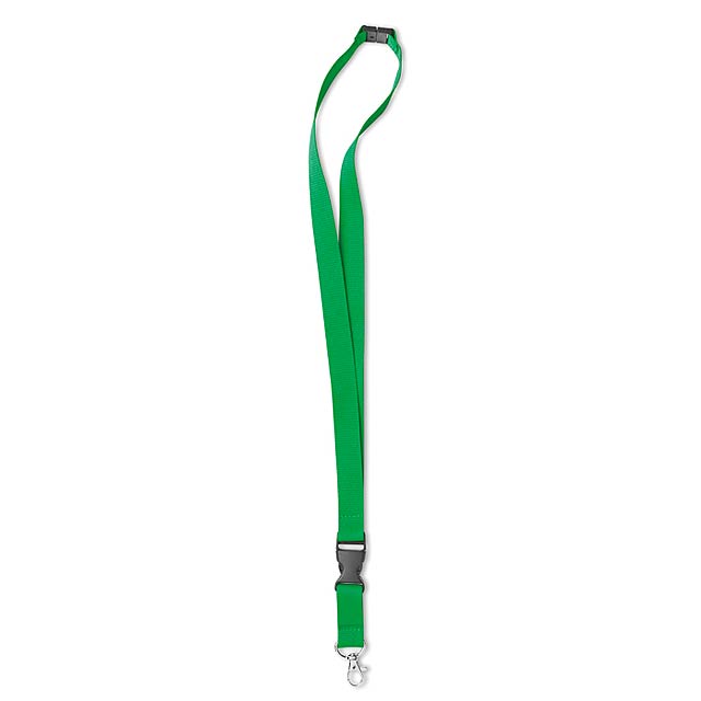 Šňůrka na krk s kovovým hákem  - zelená