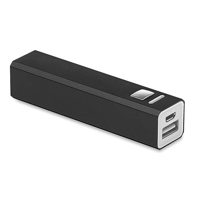 Aluminium power bank  - black