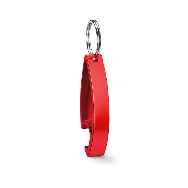 Keyring bottle opener  - red