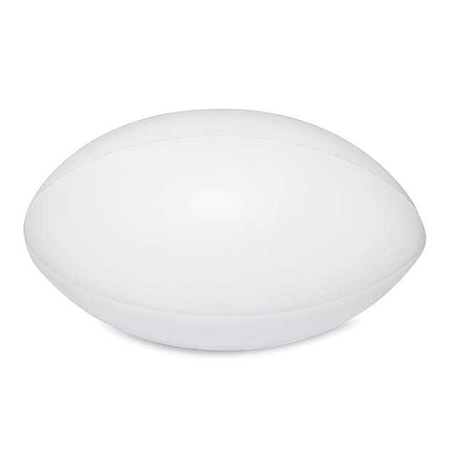 Anti-stress PU rugby ball  - white