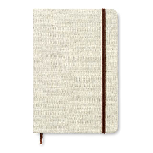 A5 notebook canvas covered  - beige