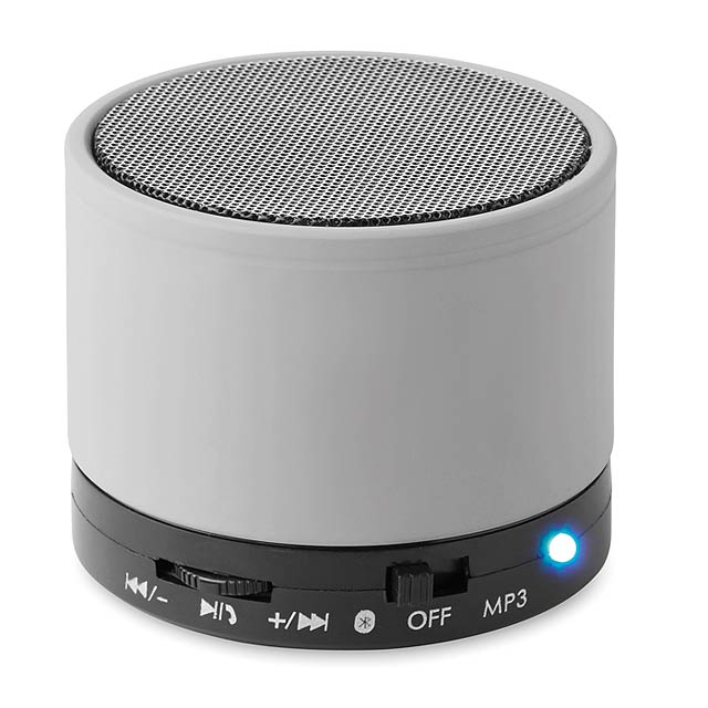 Round Bluetooth speaker  - matt silver