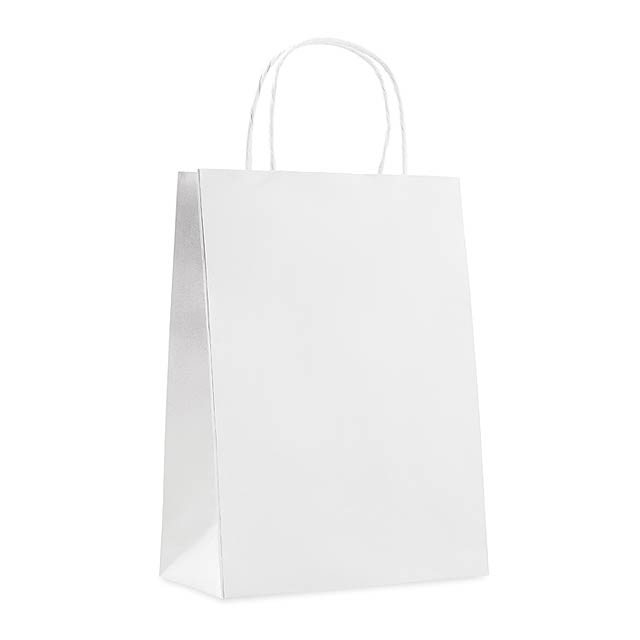 Střední dírková taška - PAPER MEDIUM - biela