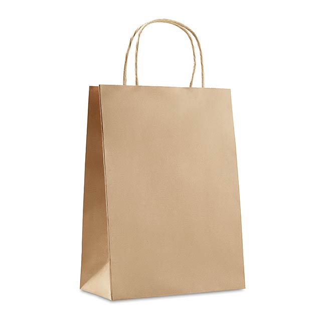 Geschenkpapierbeutel mittlerer Größe - Beige