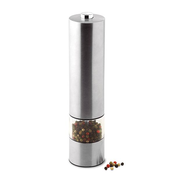 Electric salt or pepper mill  - matt silver