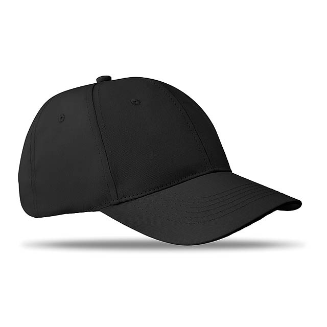 6 panels baseball cap  - black