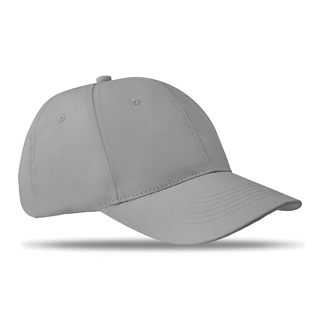 6 panels baseball cap  - grey