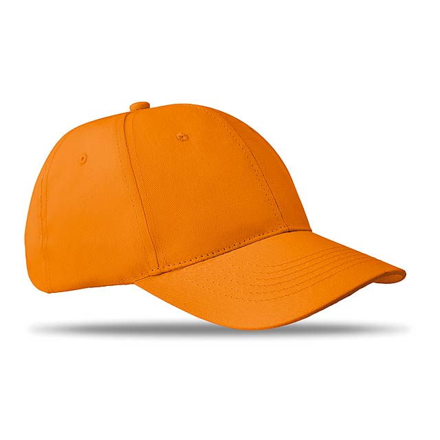 6 Platten Baseballmütze - Orange