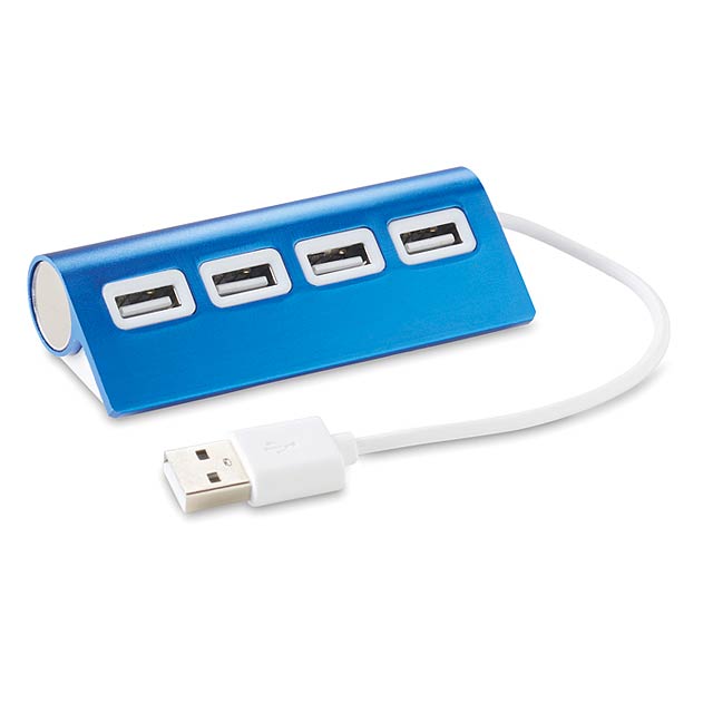 4 port USB hub - blue