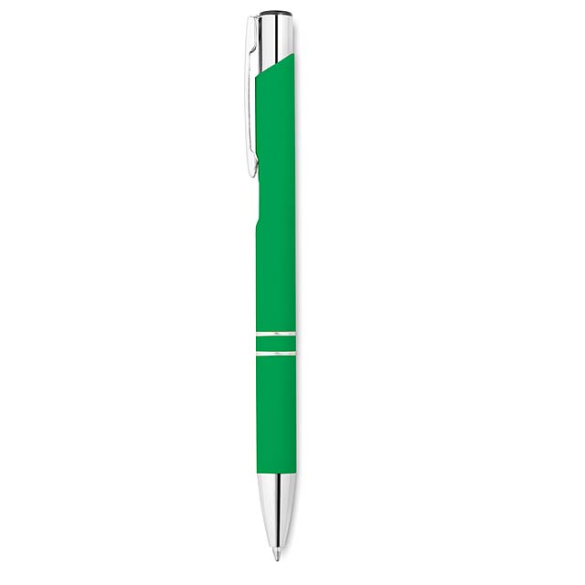 Ball pen in rubberised finish   - green
