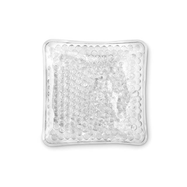 Chladiaci alebo ohrievací vankúšik z gélových guličiek v PVC transparentnom puzdre.  - transparentná - foto