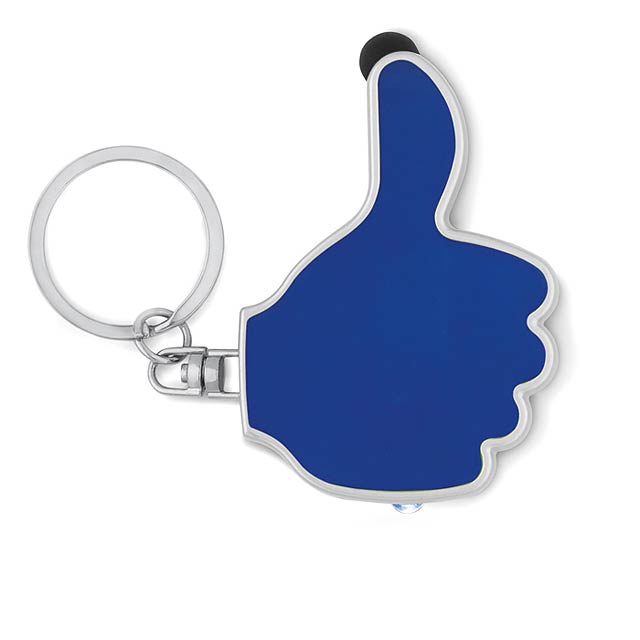 Thumbs up led light w/keyring - GIOIA - royal blue