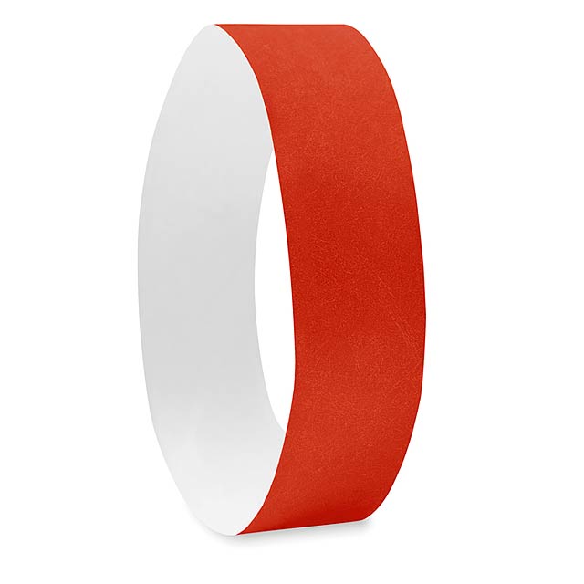 One sheet of 10 wristbands - TYVEK# - Rot