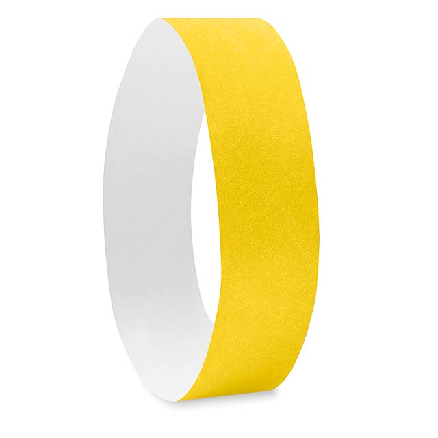 One sheet of 10 wristbands MO8942-08 - TYVEK# - Gelb