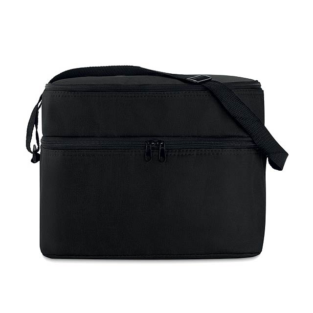 Cooler bag with 2 compartments MO8949-03 - black