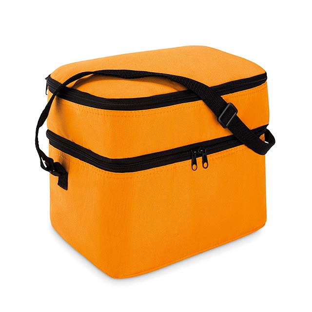 Cooler bag with 2 compartments MO8949-10 - CASEY - orange