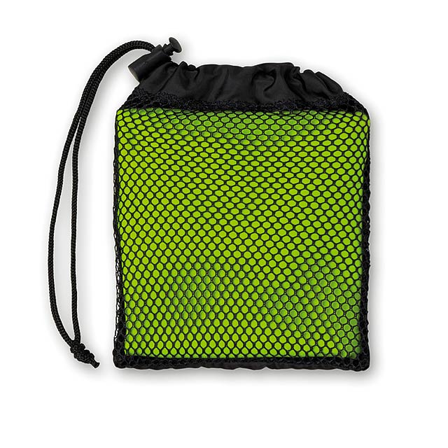 Sports towel with pouch - TUKO - lime